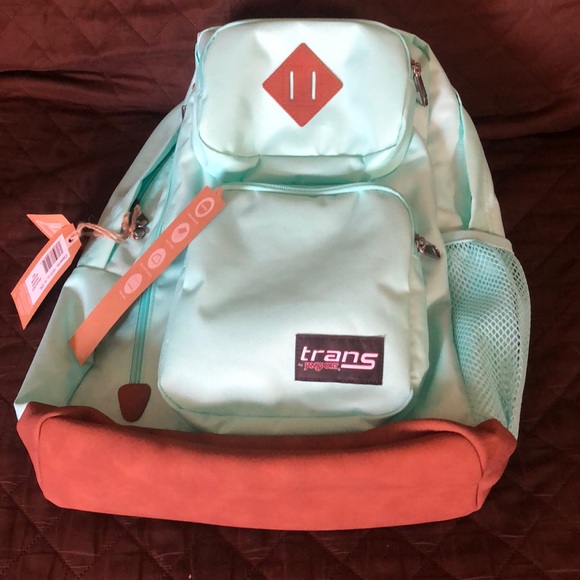 Trans by jansport transfer aqua dash back pack - Picture 2 of 7
